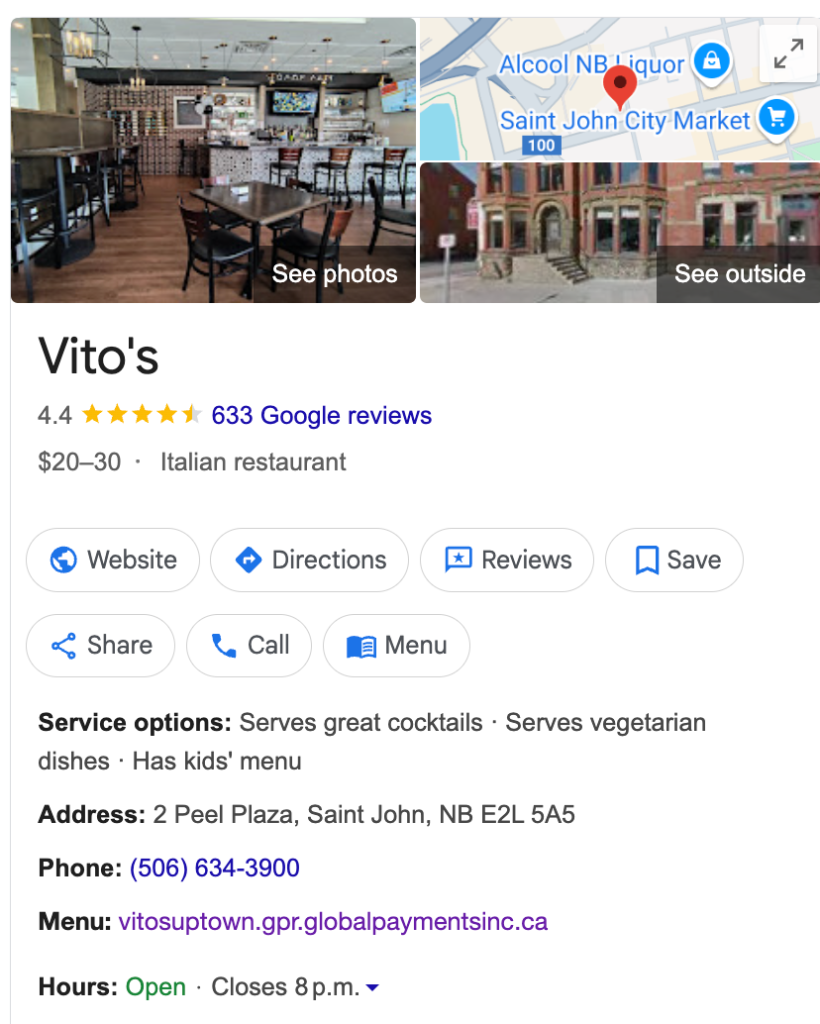Vito's - Google My Business
